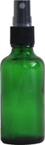 Groen glazen sprayflesje (50 ml) - doorzichtig - aromatherapie - navulbaar