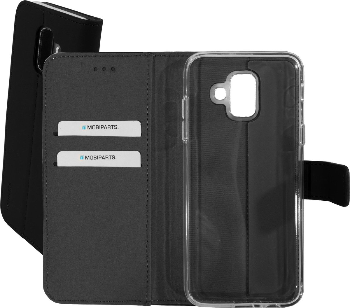 Mobiparts Premium Wallet TPU geschikt voorSamsung Galaxy A6 (2018) - Zwart