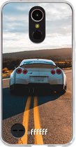 LG K10 (2017) Hoesje Transparant TPU Case - Silver Sports Car #ffffff