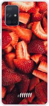 Samsung Galaxy A71 Hoesje Transparant TPU Case - Strawberry Fields #ffffff