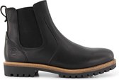 Travelin' Seljord - Leren Heren Chelseaboot - Profielzool - Schoen - Zwart Leer - Maat 44