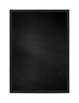Zwart Krijtbord met Aluminium Lijst - Mat Zwart - 31 x 41 cm - Lijstbreedte: 10 mm - Vlak