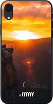 iPhone Xr Hoesje TPU Case - Rock Formation Sunset #ffffff