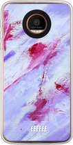 Motorola Moto Z Force Hoesje Transparant TPU Case - Abstract Pinks #ffffff