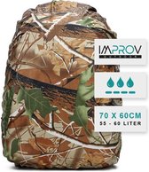 Camo Groen Blad Improv Regenhoes Rugzak 55l/60l - Backpack Rain Cover - Flightbag voor rugzak - 55 liter tot 60 liter - Leaves Camo - Camouflage - Schoolrugzak