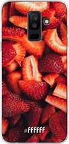 Samsung Galaxy A6 Plus (2018) Hoesje Transparant TPU Case - Strawberry Fields #ffffff