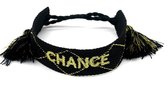 Stoffen Armband Dames - Chance - Lengte Verstelbaar - Zwart