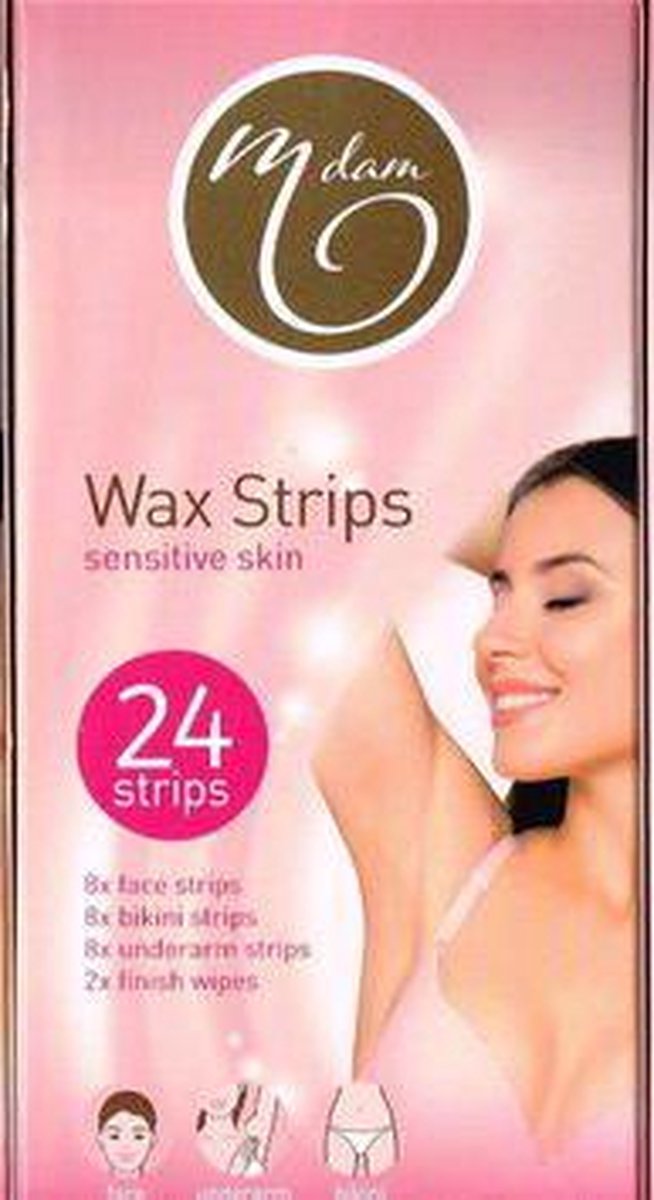 M'dam Waxstrips | 24 Strips voor het hele lichaam | Ontharingsstrips | Hars strips | Ontharing - madam