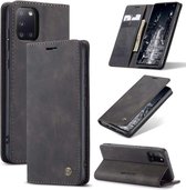 Caseme Samsung Galaxy A31 Retro Wallet Hoesje - Zwart