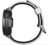 Wit Zwart siliconen bandje voor de Garmin Forerunner