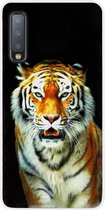 ADEL Siliconen Back Cover Softcase Hoesje Geschikt voor Samsung Galaxy A7 (2018) - Tijger Oranje