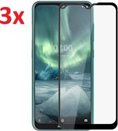 Full Cover 3D Edge Tempered Glass Screen Protector Geschikt Voor Nokia 6.2/7.2 - Ultradun Gehard Glas - Optimale Bescherming - Screenprotector Beschermglas - Glasplaatje Scherm Bes