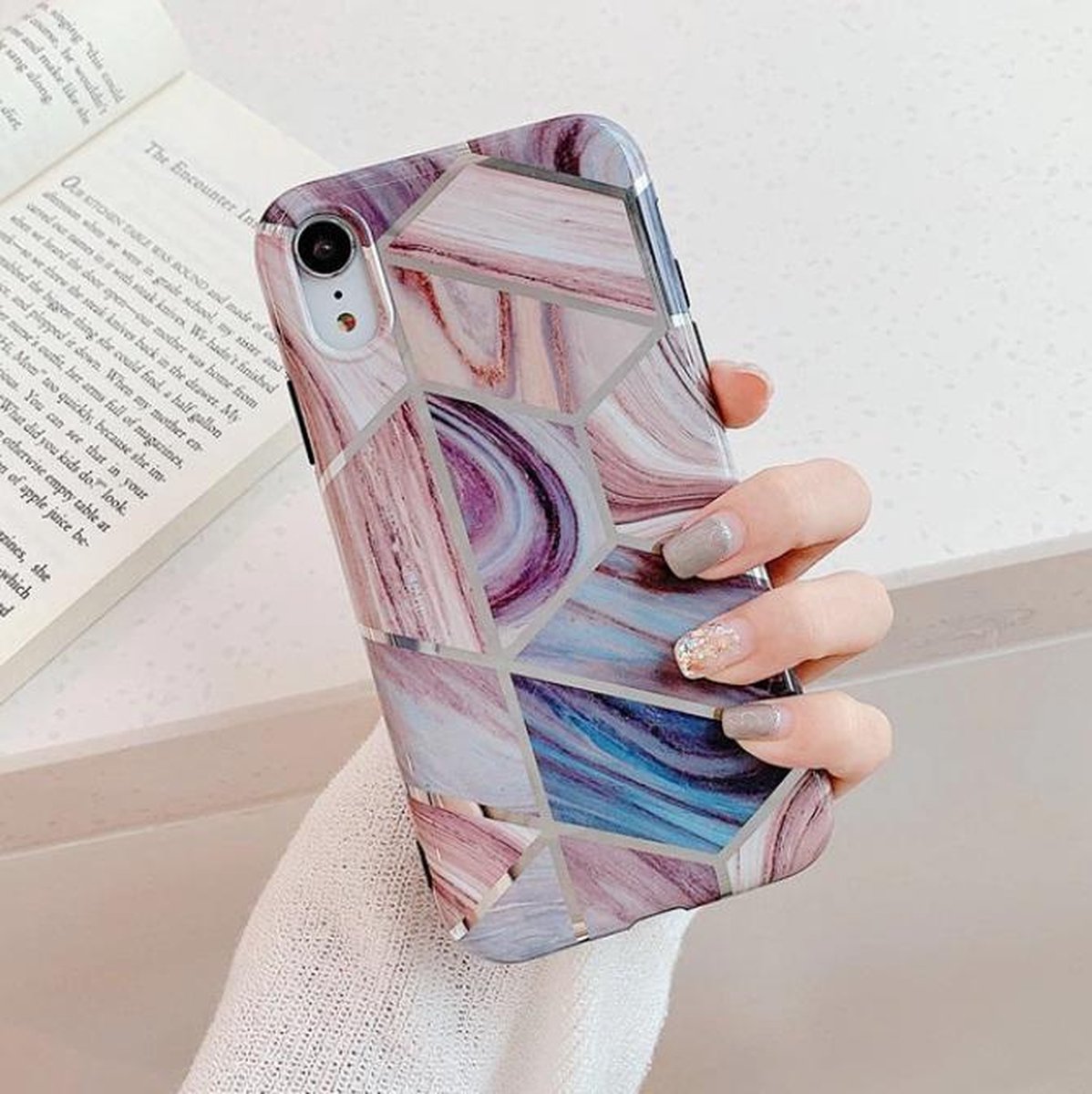 Marmer Case geschikt voor Apple iPhone 8 | iPhone 7 | iPhone SE 2020 | Back Cover | TPU Telefoonhoesje