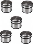 Home & Deco Deurstopper - 9x9 Cm - 5 Stuks - Rvs, Rubber