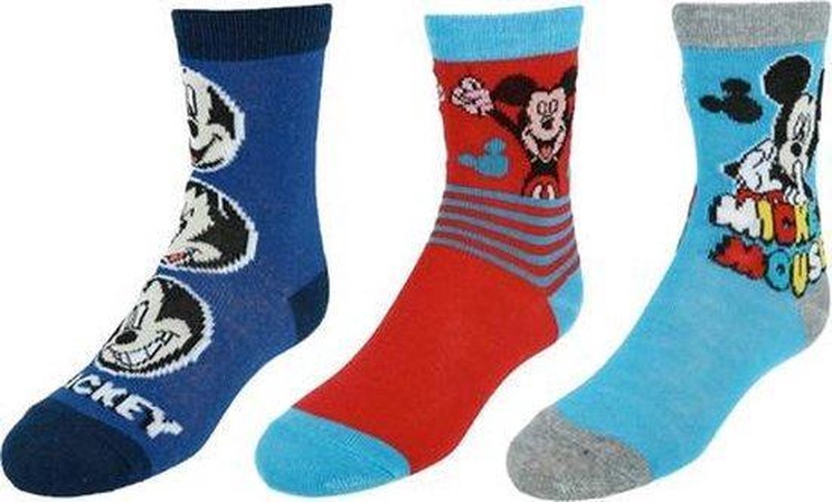 Mickey Mouse - Sokken Multipack Jongens Maat 23-26