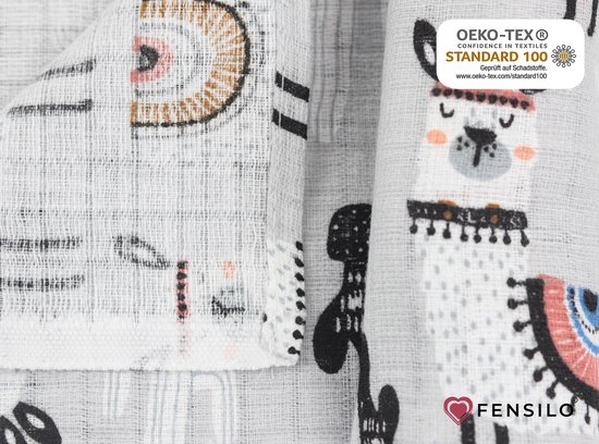 Hydrofiele Doeken - Hydrofiele Luiers - 70 x 80 cm - 10 pack - Grijs - Unisex- Dieren - Standard 100 by Oeko-tex® — afbeelding 3