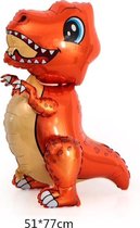 Folieballon van GROTE Dinosaurus (T-Rex) Oranje (31253)