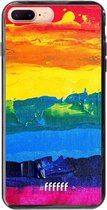 iPhone 8 Plus Hoesje TPU Case - Rainbow Canvas #ffffff