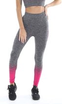 Gold's Gym Lady Seamless Leggings - Pink/Charcoal Marl - XS/S