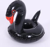 Opblaasbare Zwarte zwaan voor in zwembad en stand speelgoed glas / blikhouder opblaasbaar speelgoed voor in water
