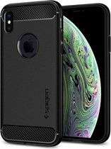 Hoesje Apple iPhone XS - Spigen Rugged Armor Case - Zwart