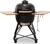 BONO Kamado Media 52cm (zwart) - grill - rook - stoof - levenslang garantie op keramiek