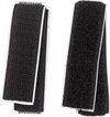 zelfklevend klittenband zwart - 0.5 m x 2 cm - 100% polyester - stevig klitteband