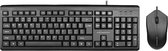 Toetsenboord - Keyboard BT190 - bedraad - Kabel - met muis -USB - QWERTY Zwart voor Computer / PC