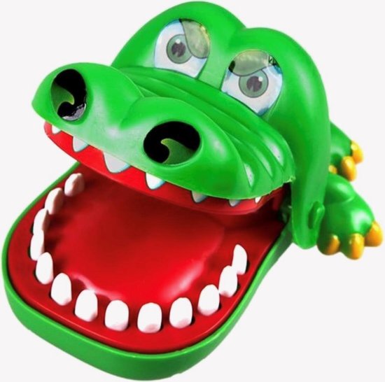 Spel Bijtende Krokodil – Krokodil met Kiespijn – Krokodil Tanden Spel - Tandarts - Reisspel - Party Spel - Gezelschapsspel - Drankspel - Shot spel - Groene Krokodil - Voor jong en oud - Gokspelletje - Actiespel - Spanning - Speelgoed - Lachen