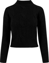 | Urban Classics Sweatertrui M Lace Up Zwart Urban Classics Urban Classics Sweatertrui Short Turtleneck