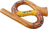 LIDAH® Didgeridoo Instrument - Snake Travel Digeridoo - 45 cm - Compacte Australian Muziekinstrumenten - Handgeschilderd Mahonie