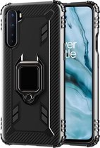 OnePlus Nord Hoesje met Ring Kickstand Zwart