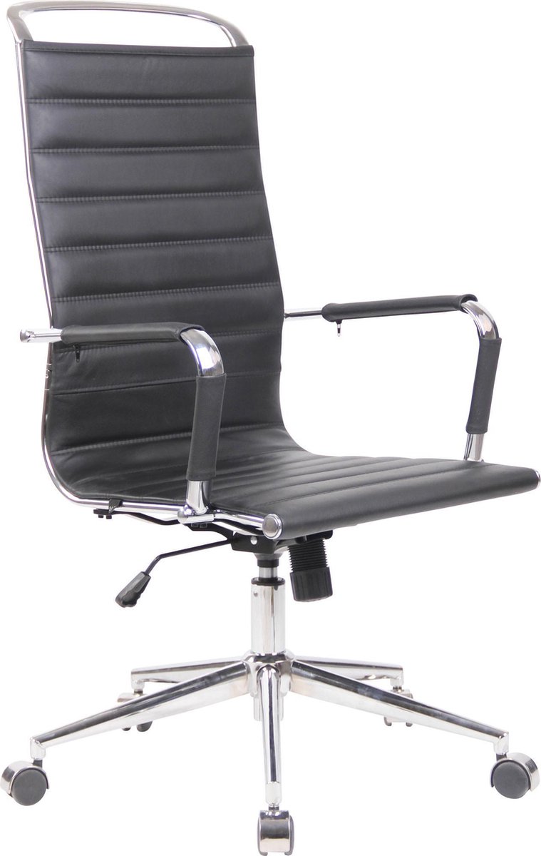 Bureaustoel - Stoel - Modern - In hoogte verstelbaar - Kunstleer - Zwart - 58x65x120 cm