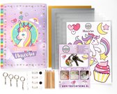 Unicorn Krimpie Dinkie Pakket - Krimpfolie Knutselpakketten - Krimpfolie vellen - Krimpfolie Sieraden maken - knutselen meisjes