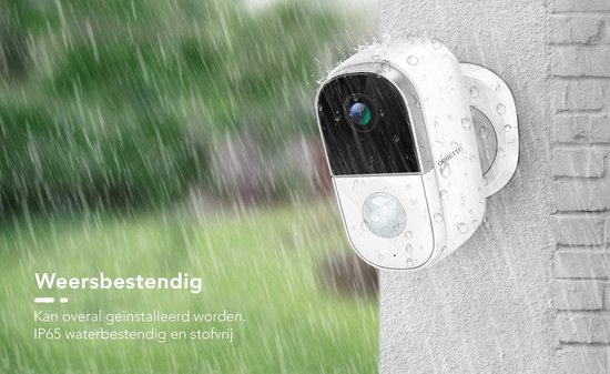 Orretti® X14 - Beveiligingscamera op batterij - Draadloze Camera - Bewakingscamera - Human Detection - IP65 Waterbestendig - Orretti