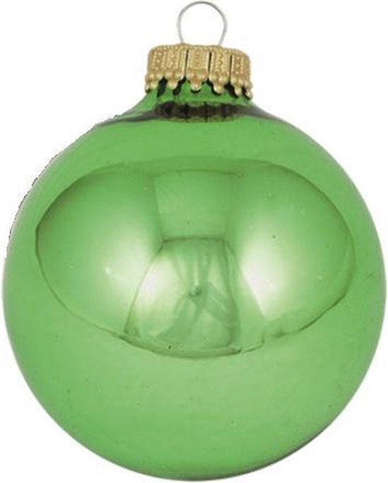 Modernisering Ik heb een contract gemaakt nabootsen Jade groene Kerstballen - 7 cm - Glanzend - 8 stuks | bol.com