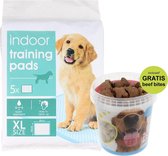 WDMT® Puppy trainingpads XL - 5 stuks | Inclusief gratis pot beef bites van 500 gram