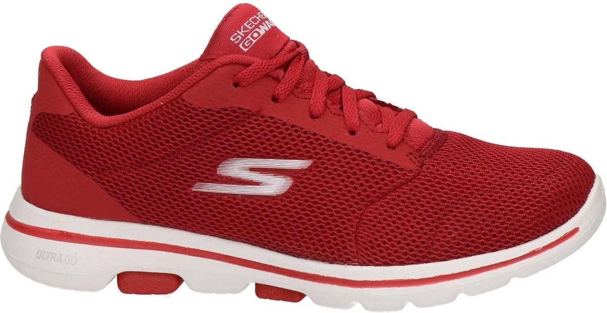 Skechers Go Walk 5 dames sneaker - Rood - Maat 37 | bol.com