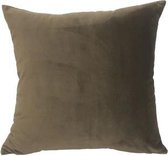 Kussenhoes 45x45 | Bruin| Fluweel - Polyester