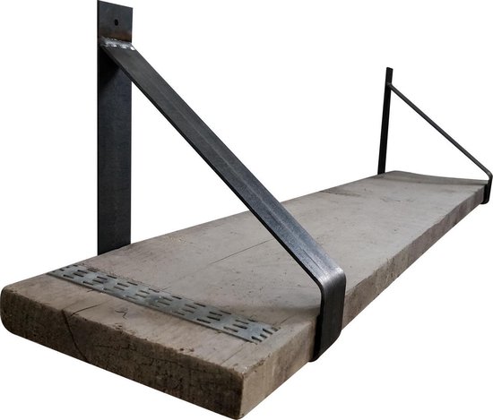 Plankdragers Metaal - Set van 2 - Stalen dragers Industriele Wandplank - 25 x 21 |
