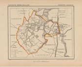 Historische kaart, plattegrond van gemeente Uitgeest in Noord Holland uit 1867 door Kuyper van Kaartcadeau.com