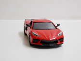 Motor Max 1/24 Corvette Stingray C8 - 2020, Rood
