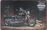Wandbord – Bikes over all – Motor – Pin Up Girl - Motorbike - Vintage - Retro -  Wanddecoratie – Reclame bord – Restaurant – Kroeg - Bar – Cafe - Horeca – Metal Sign - 20x30cm