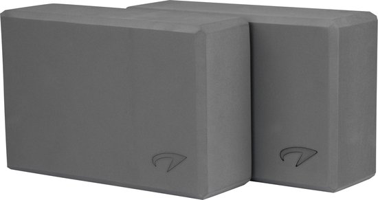 Avento Yoga Blok Set van 2 - Foam - Grijs