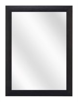 Spiegel met Brede Aluminium Lijst - Zwart Geschuurd - 60x80 cm
