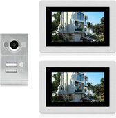 ID 2 knops buitenpaneel met 2 binnen-monitoren | Intercom | Video deurbel | IntercomDirect