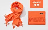 Kasjmier sjaal - Oranje