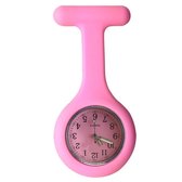 Fako® - Verpleegstershorloge - Zusterhorloge - Verpleegster Horloge - Siliconen Deluxe - Roze