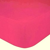Bed Care Jersey Stretch Hoeslaken - 90x200 - 100% Katoen - 30CM Hoekhoogte - Donker Roze