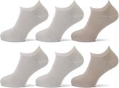 Chaussettes sneaker 6 paires - Beige - Sneaker Chaussettes Ladies Multipack Ladies Taille 35-38